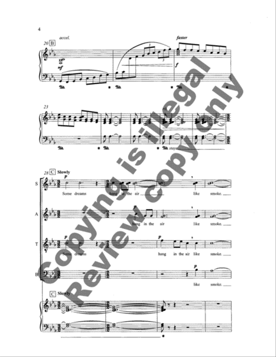 Dreams and Dances: 2. Some Dreams Hang in the Air 4-Part scores gallery preview page 10