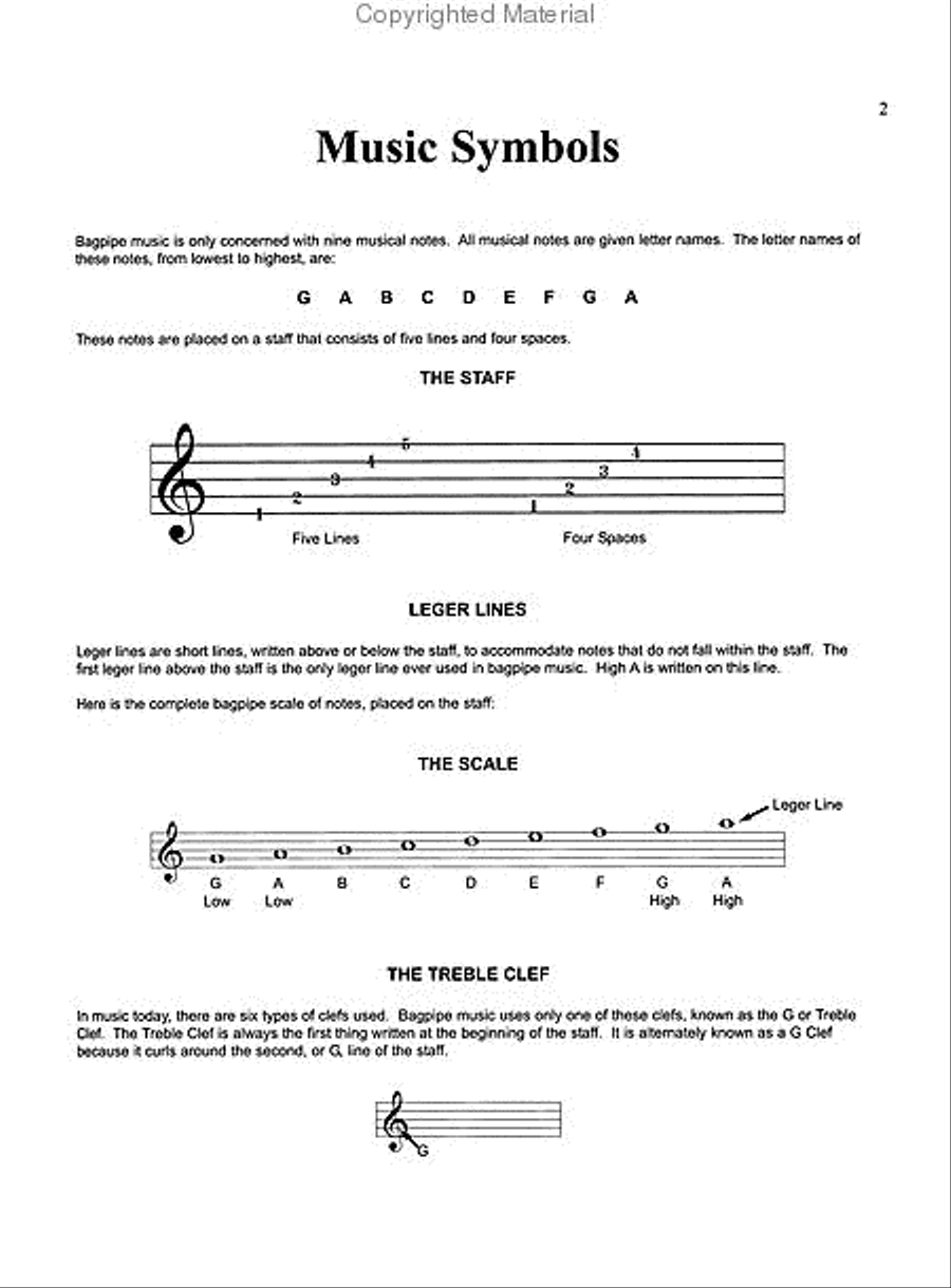 How To Play Bagpipe Method and Songbook with CD Bagpipe scores gallery preview page 2
