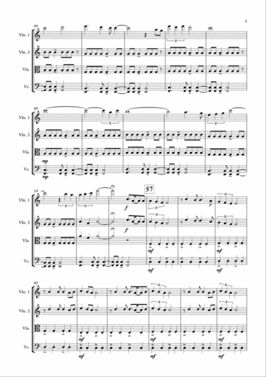 Chandelier String Quartet scores gallery preview page 3