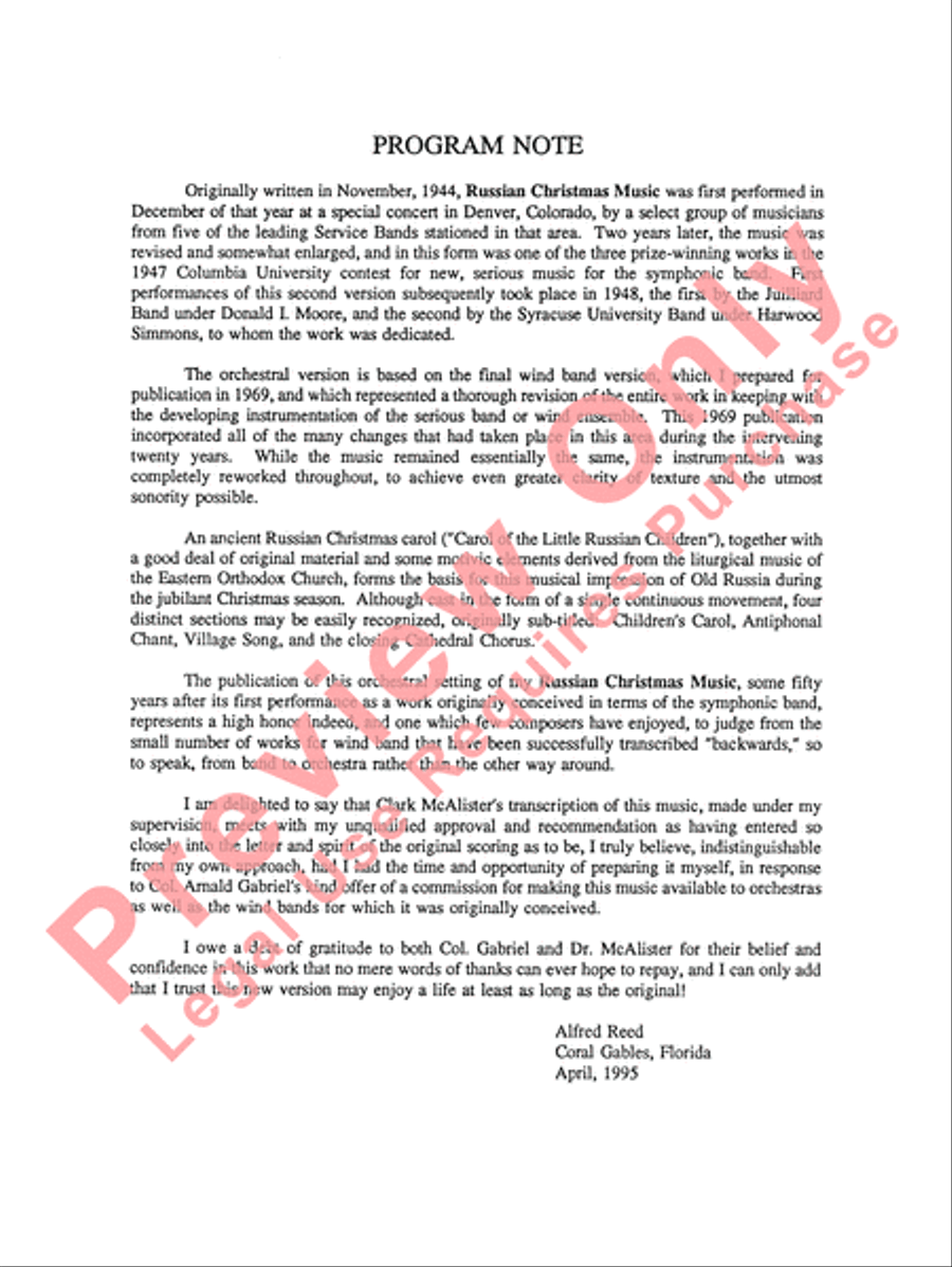Russian Christmas Music Russian Christmas Music Full Orchestra scores gallery preview page 3