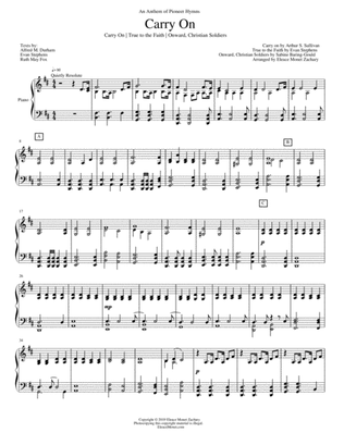Carry On (An Anthem of Pioneer Songs) Piano Accompaniment