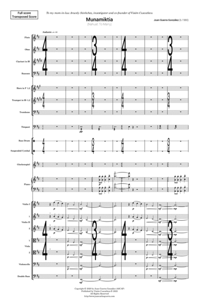Munamiktia - Score Only Full Orchestra - Digital Sheet Music
