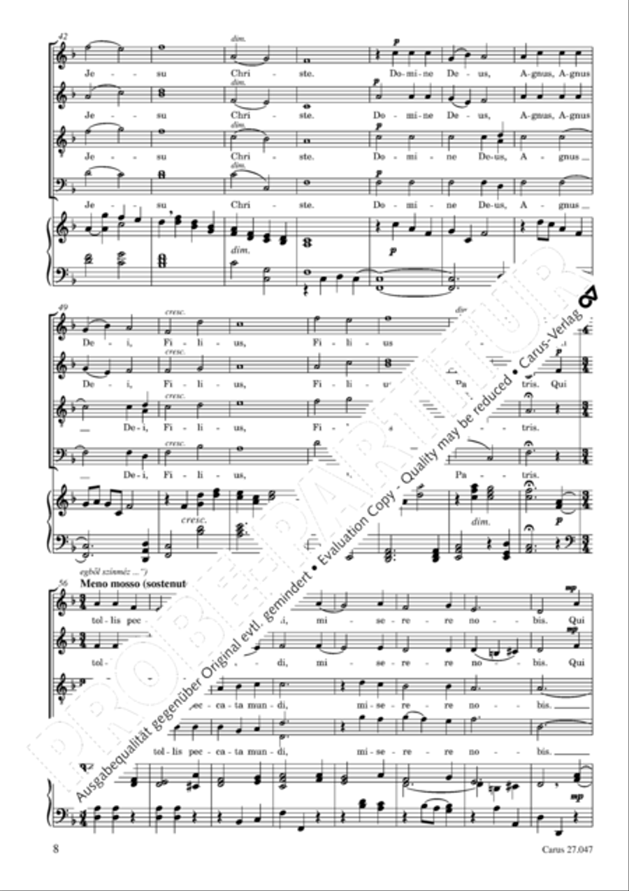 Missa de nativitate Domini 4-Part scores gallery preview page 9