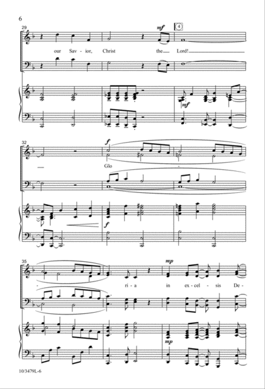 Glory to God in the Highest 4-Part scores gallery preview page 4