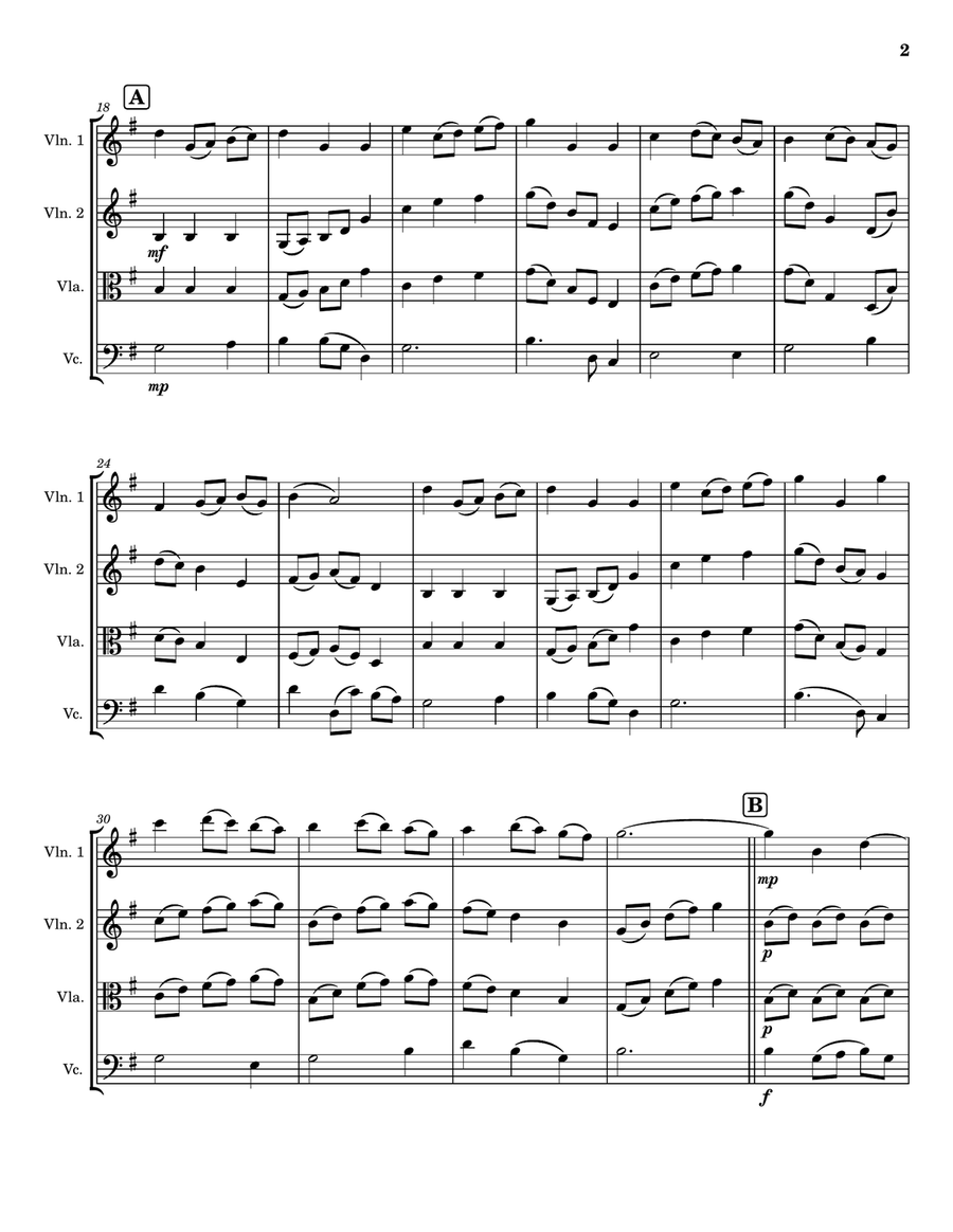 Minuet in G Major BWV anh.114 - J. S. Bach (String Trio) String Trio scores gallery preview page 2