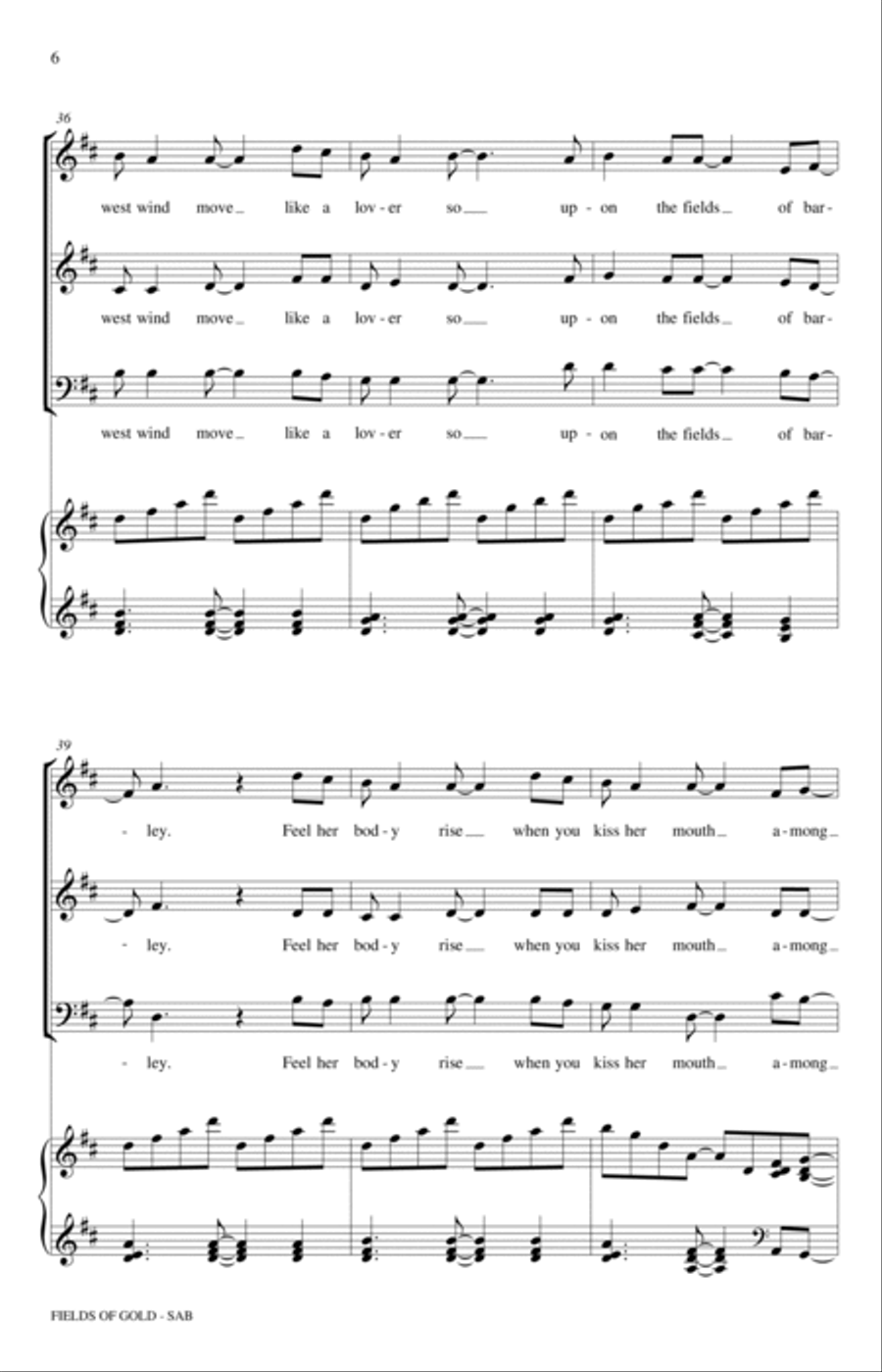 Fields Of Gold (arr. Philip Lawson) 3-Part scores gallery preview page 6