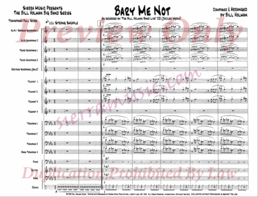 Bary Me Not Big Band scores gallery preview page 2