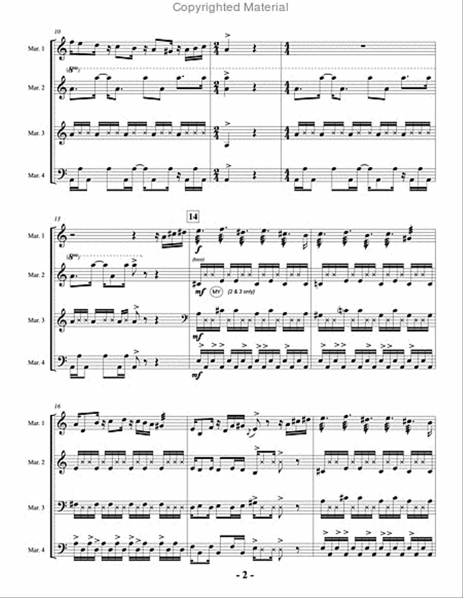 Spanesque Oscillations Spanesque Oscillations Percussion Ensemble scores gallery preview page 3