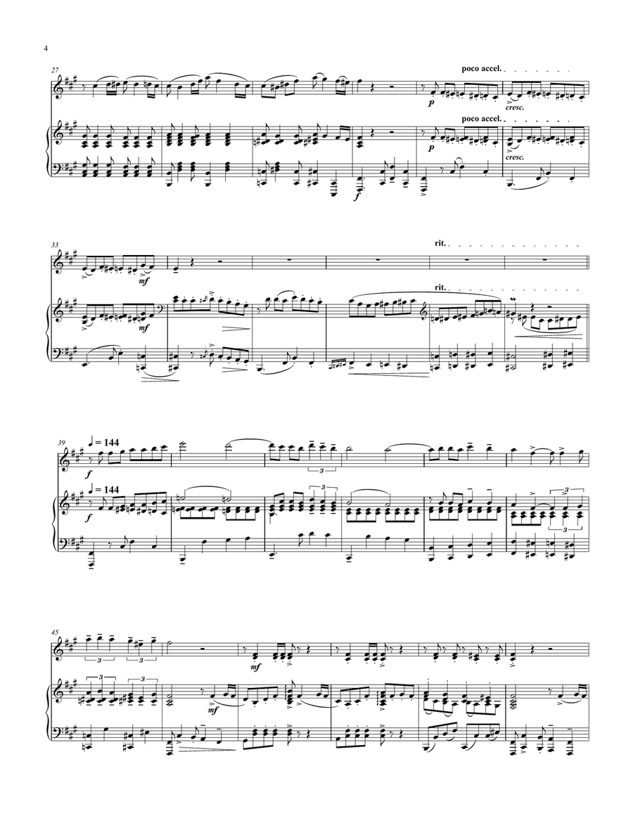 Tango for Violin and Piano Violin scores gallery preview page 4