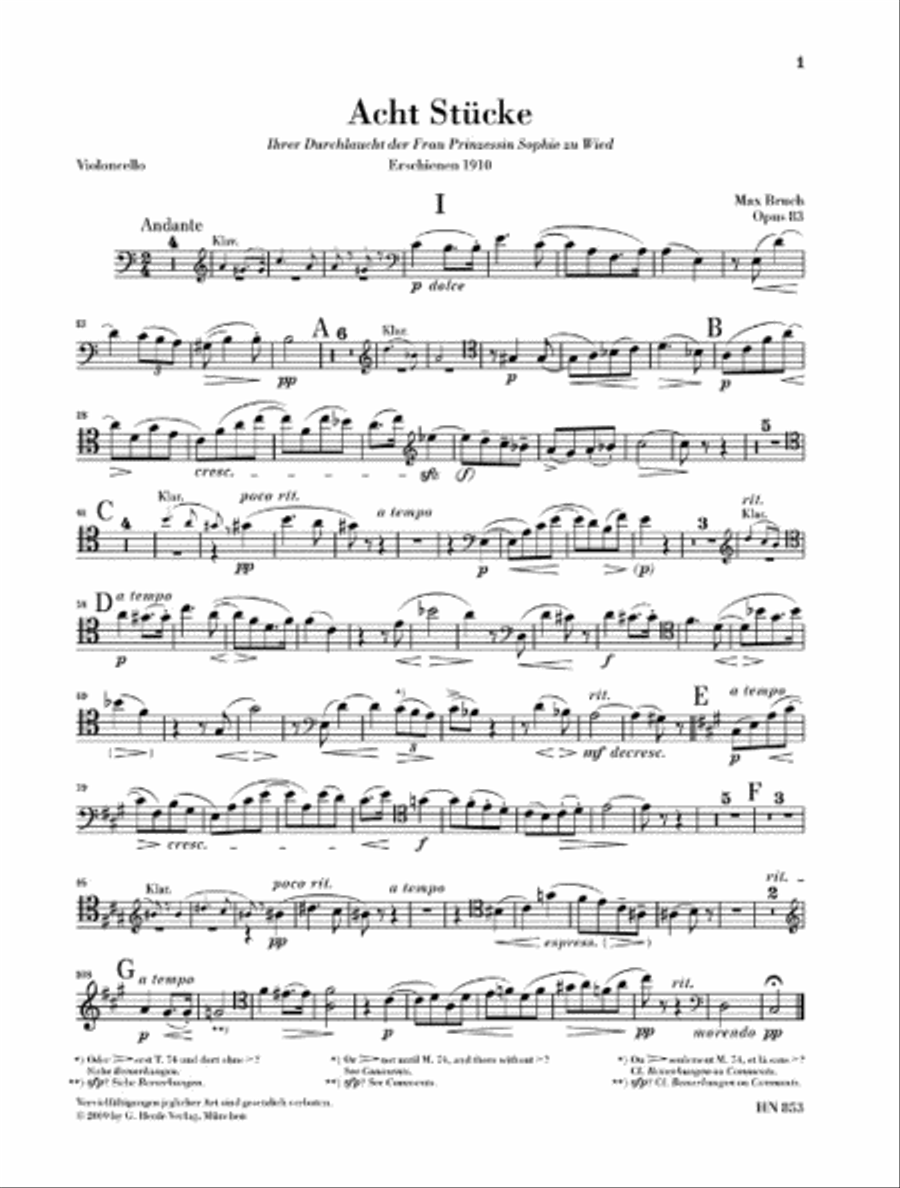 8 Pieces, Op. 83 Clarinet scores gallery preview page 5