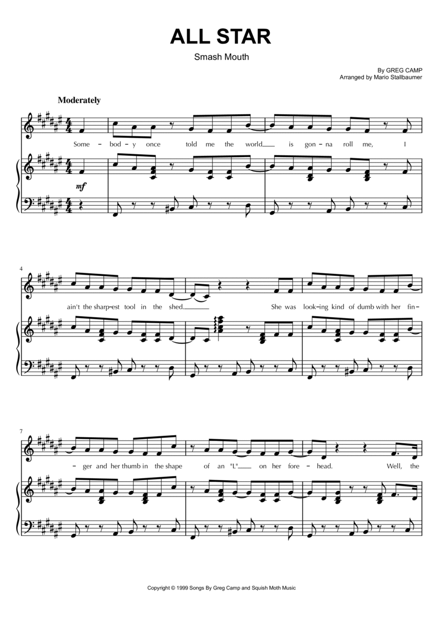 All Star Voice scores gallery preview page 1