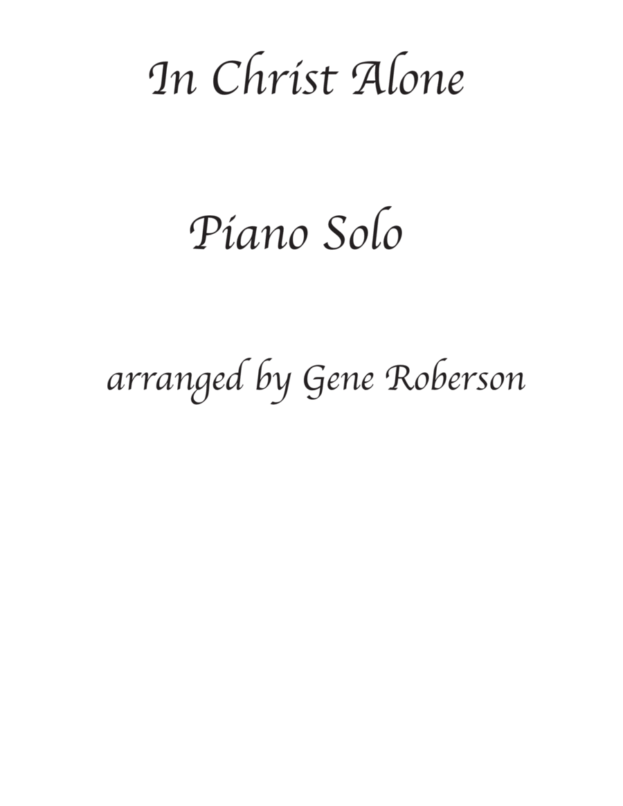 In Christ Alone Piano Solo scores gallery preview page 1