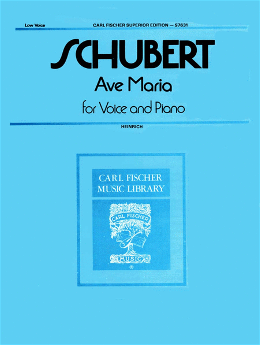 Ave Maria Ave Maria Low Voice scores gallery preview page 1