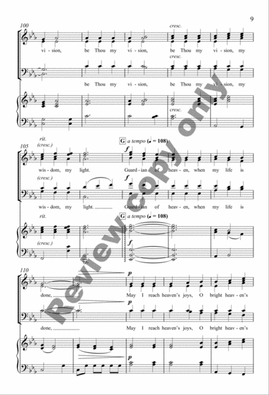 Be Thou My Vision from Three Folk Hymns 4-Part scores gallery preview page 17