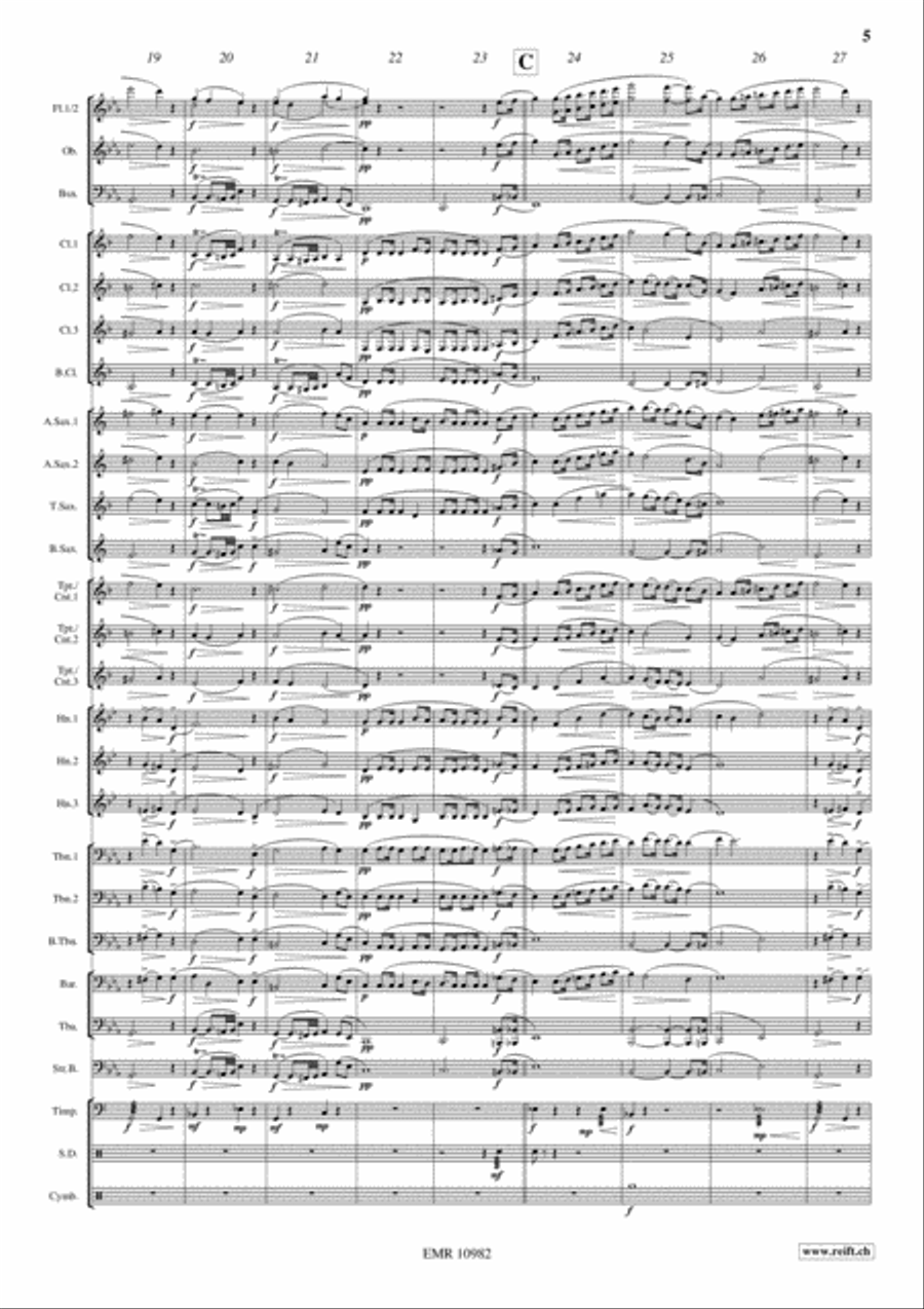 Funeral March Funeral March Concert Band scores gallery preview page 6