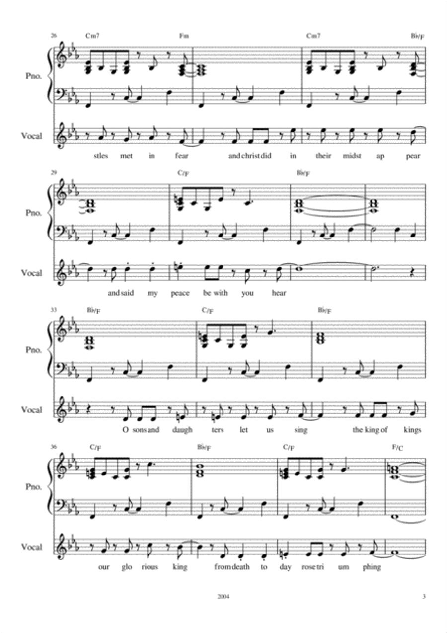 Hallelujah - Jesus Christ is risen from the dead Voice scores gallery preview page 3