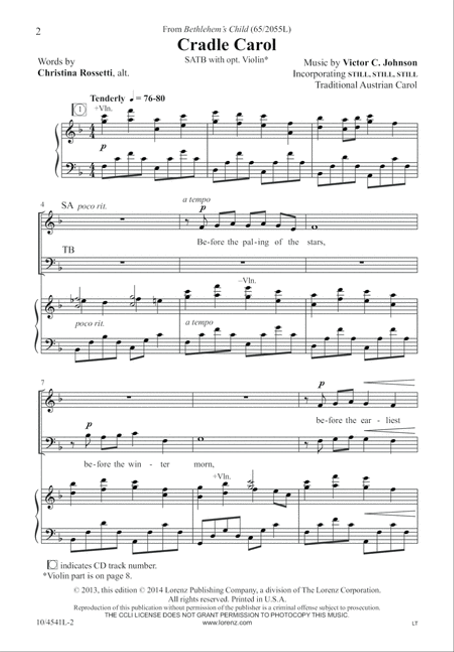 Cradle Carol Cradle Carol 4-Part scores gallery preview page 3