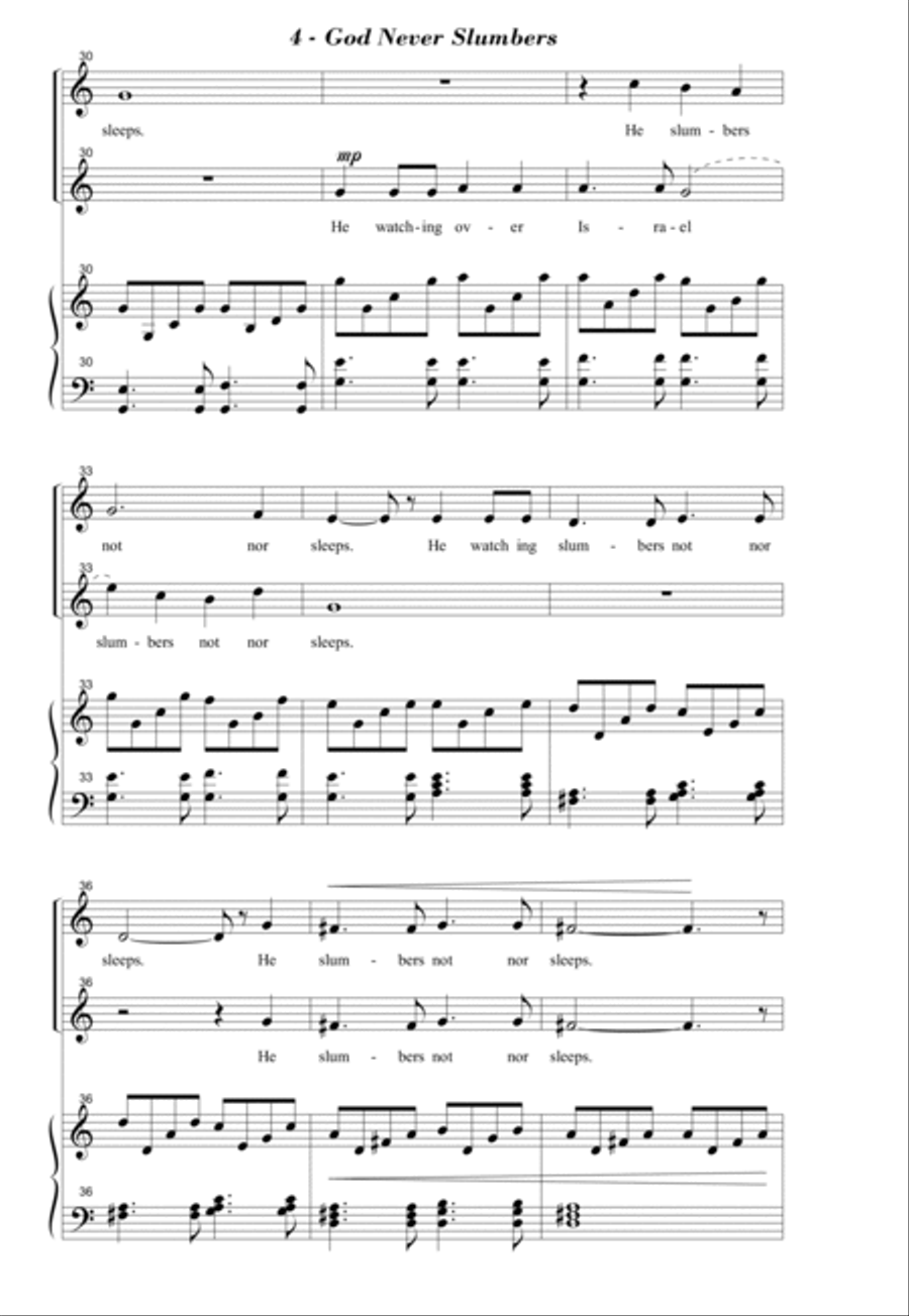 God Never Slumbers 2-Part scores gallery preview page 4