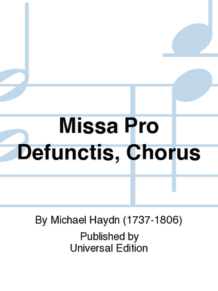 Book cover for Missa Pro Defunctis, Chorus