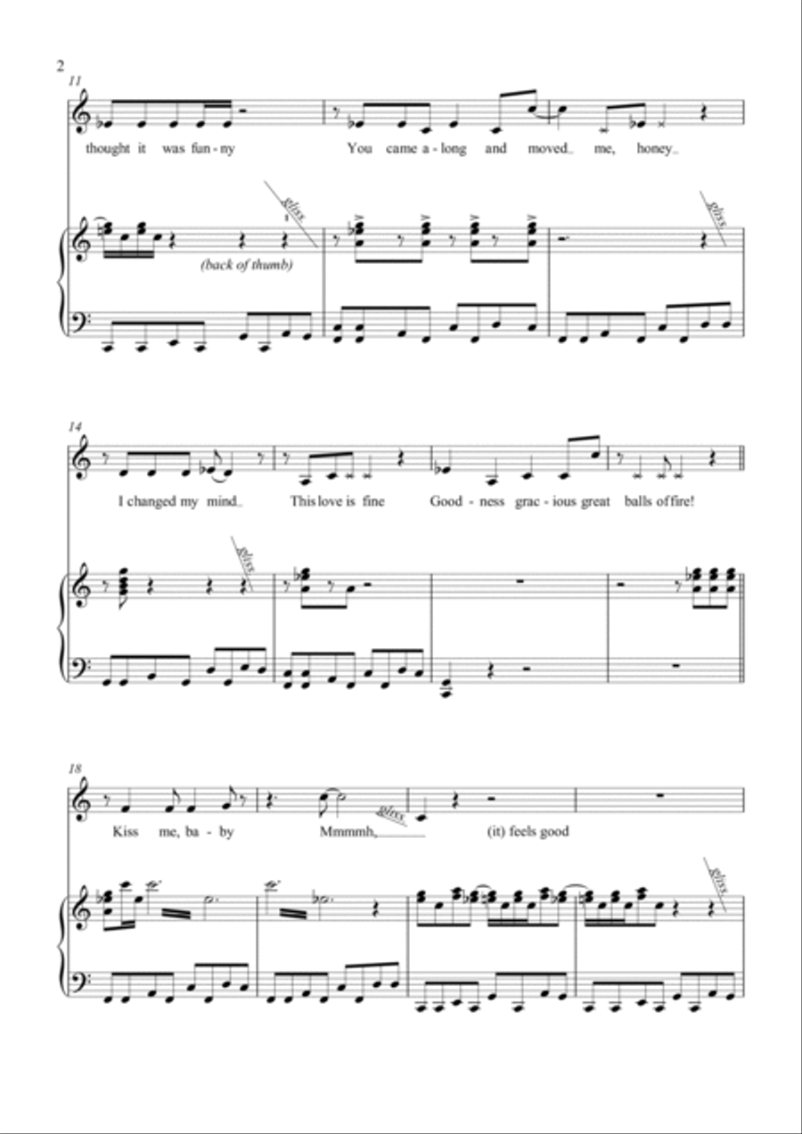 Great Balls Of Fire Piano Solo scores gallery preview page 2