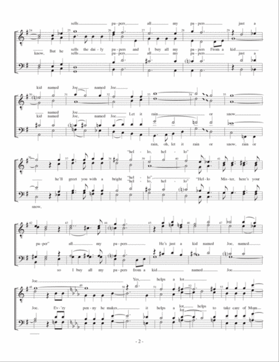 Just A Kid Named Joe Just A Kid Named Joe TTBB scores gallery preview page 2