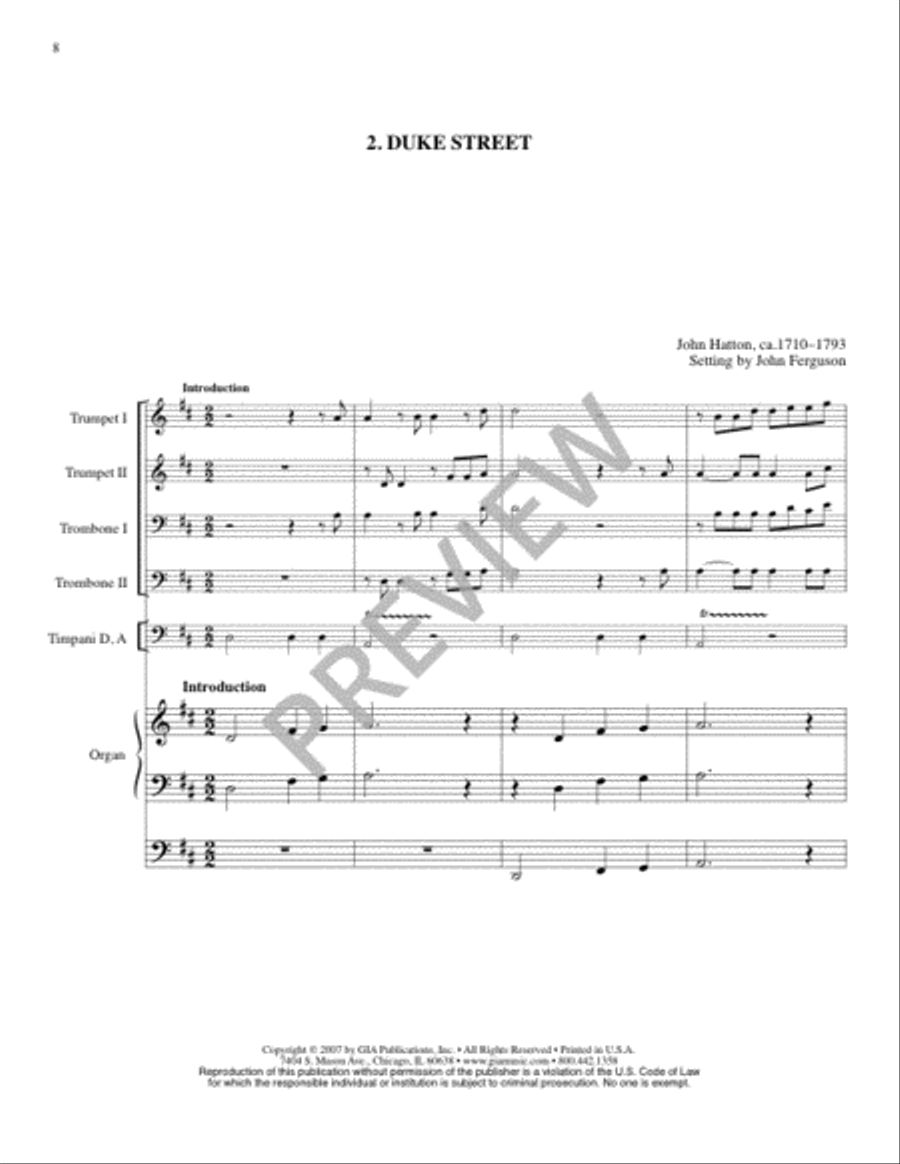 Festival Hymns for Organ, Brass and Timpani - Volume 8, General Trombone scores gallery preview page 10