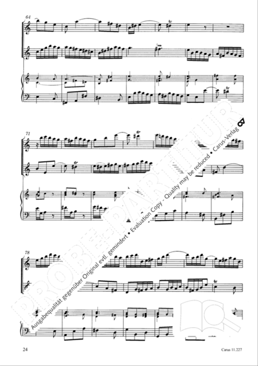 Concerto a tre in C Concerto a tre in C Recorder scores gallery preview page 25