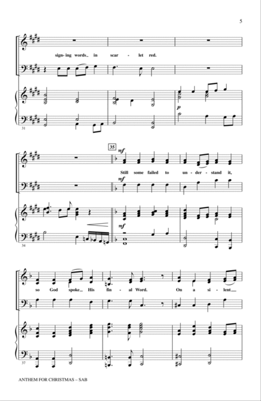 Anthem For Christmas 3-Part scores gallery preview page 4