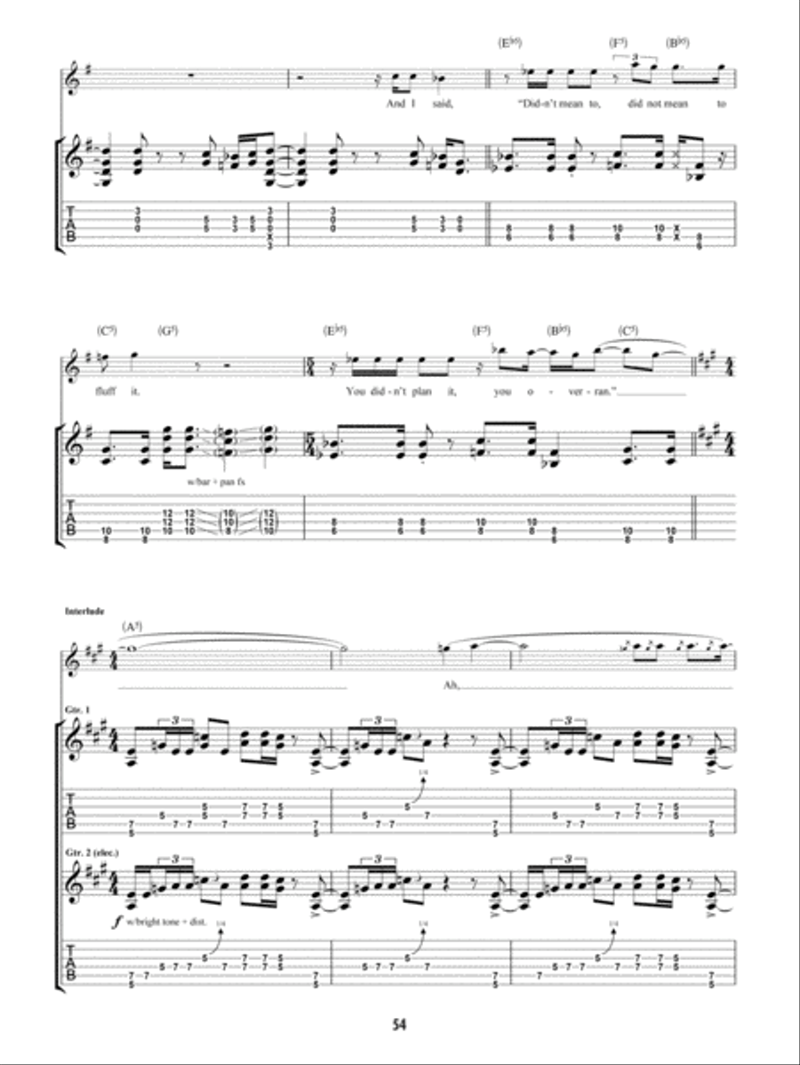 For Your Life For Your Life Guitar Tablature scores gallery preview page 5