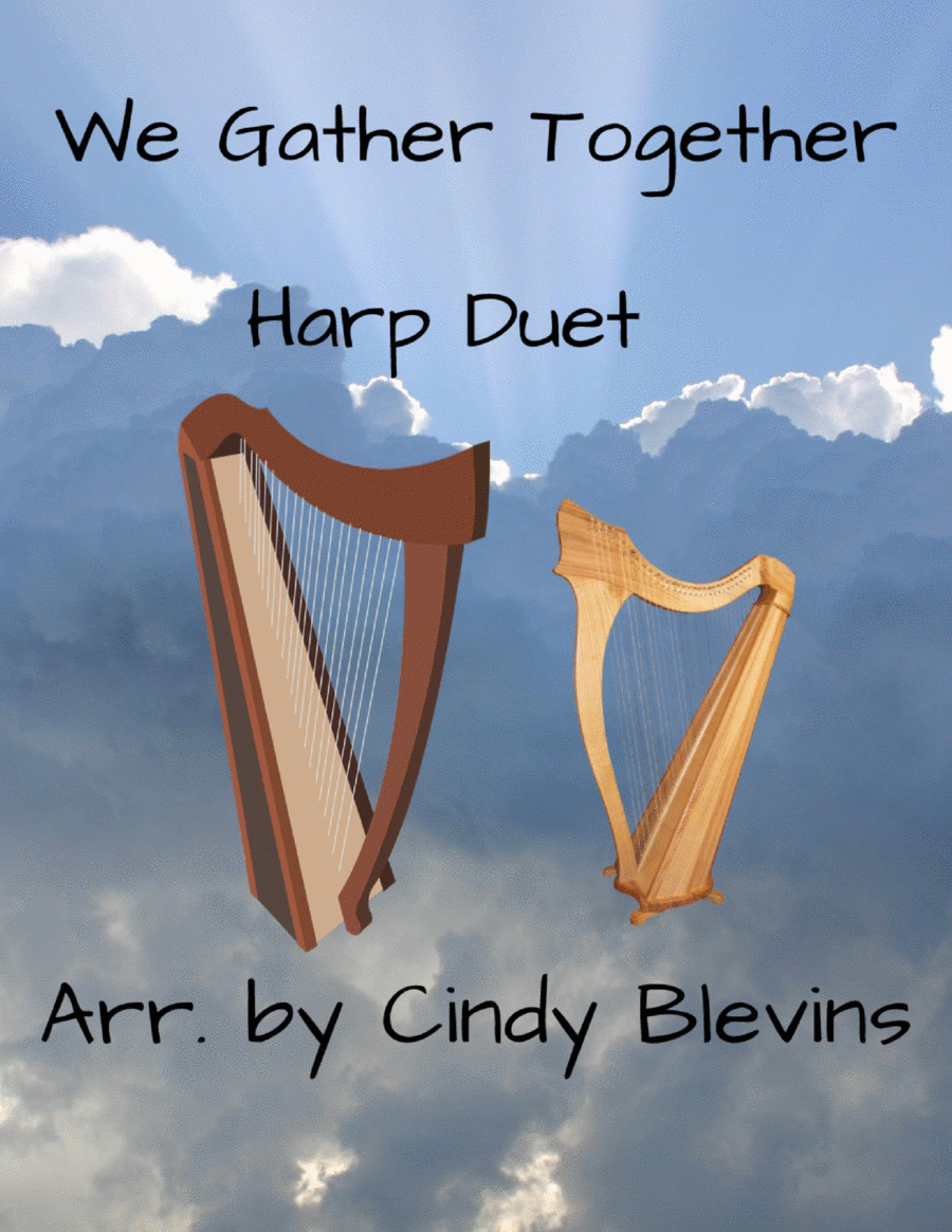 We Gather Together, for Harp Duet Harp scores gallery preview page 1
