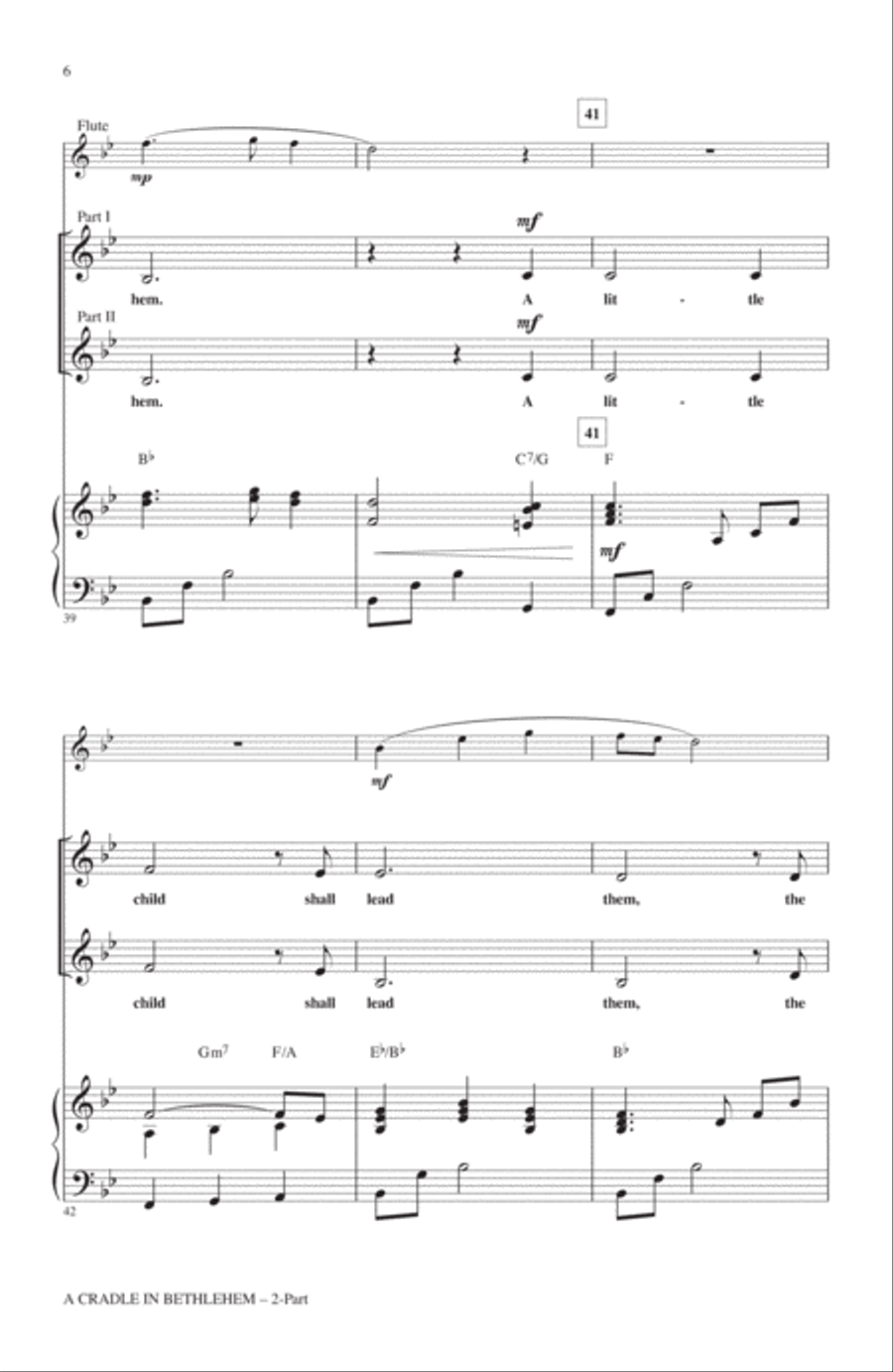 A Cradle In Bethlehem 2-Part scores gallery preview page 5