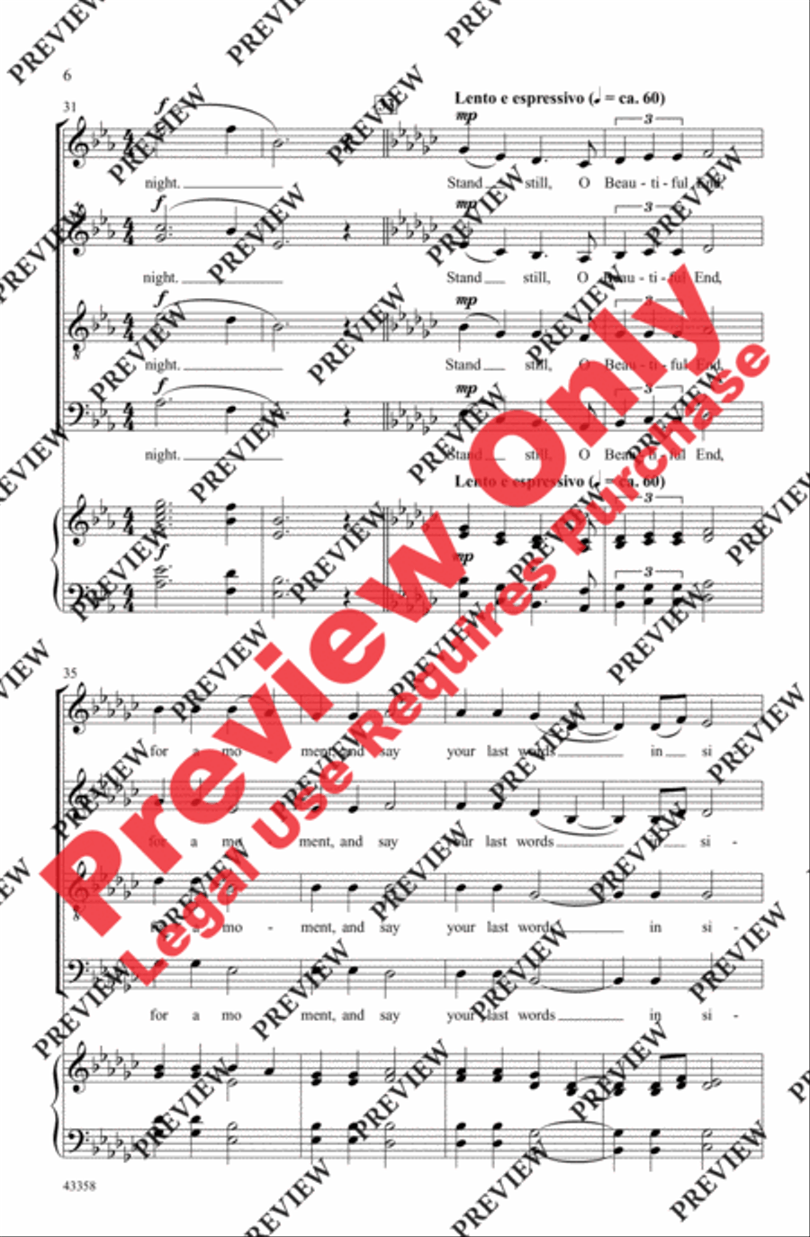 Peace, My Heart Peace, My Heart 4-Part scores gallery preview page 6