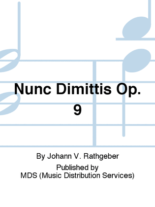Book cover for Nunc dimittis op. 9