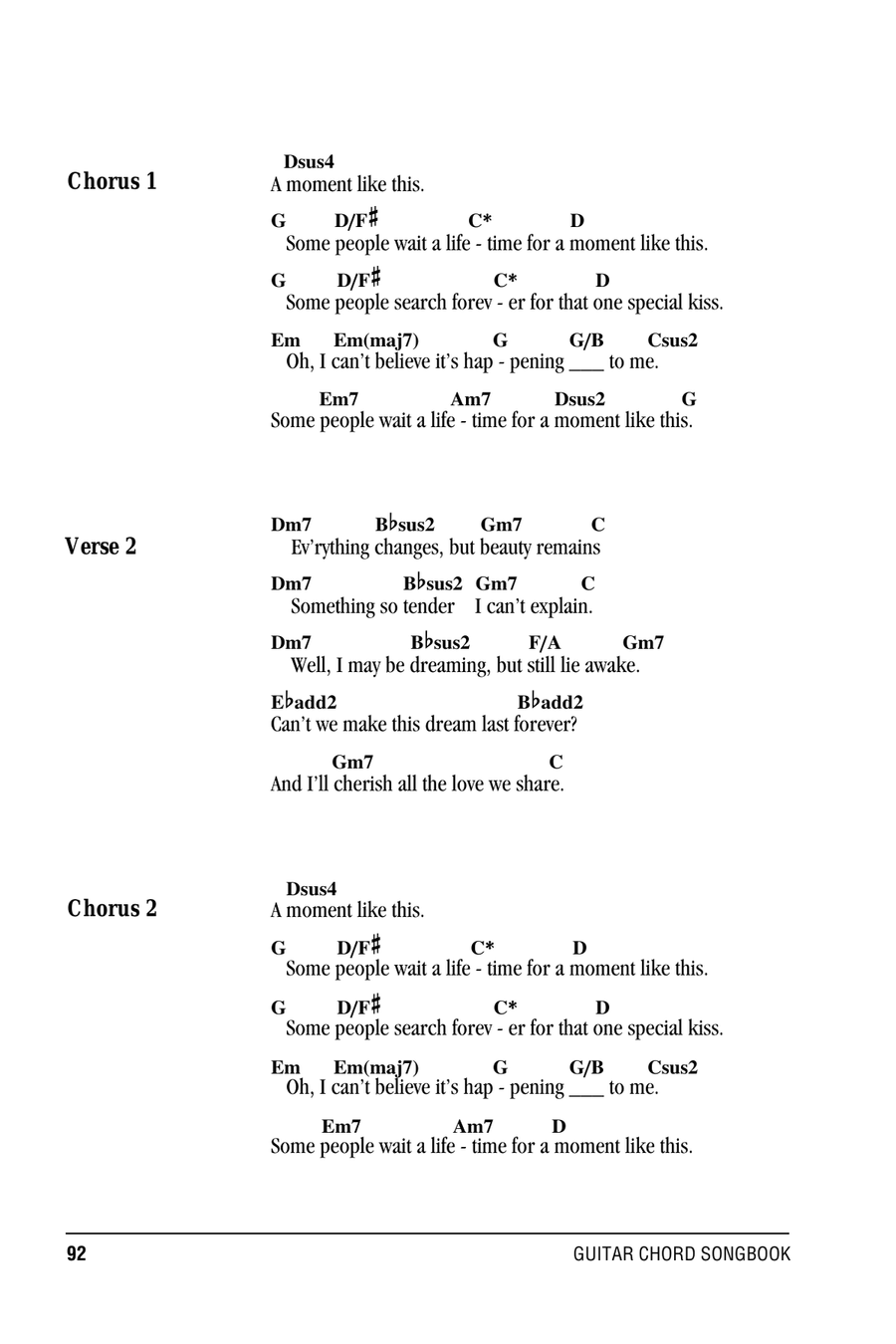 A Moment Like This Acoustic Guitar scores gallery preview page 2