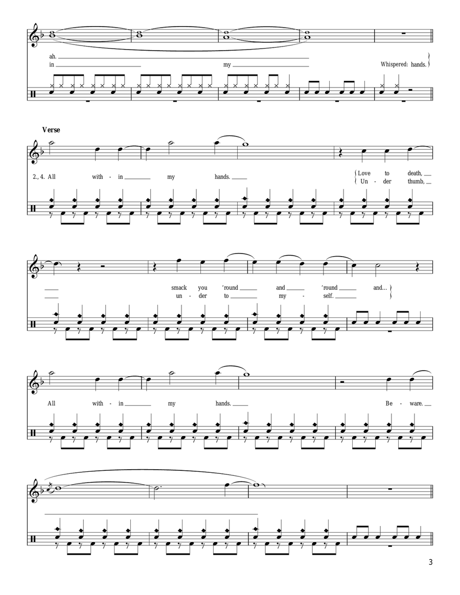 All Within My Hands All Within My Hands Drum Set scores gallery preview page 3