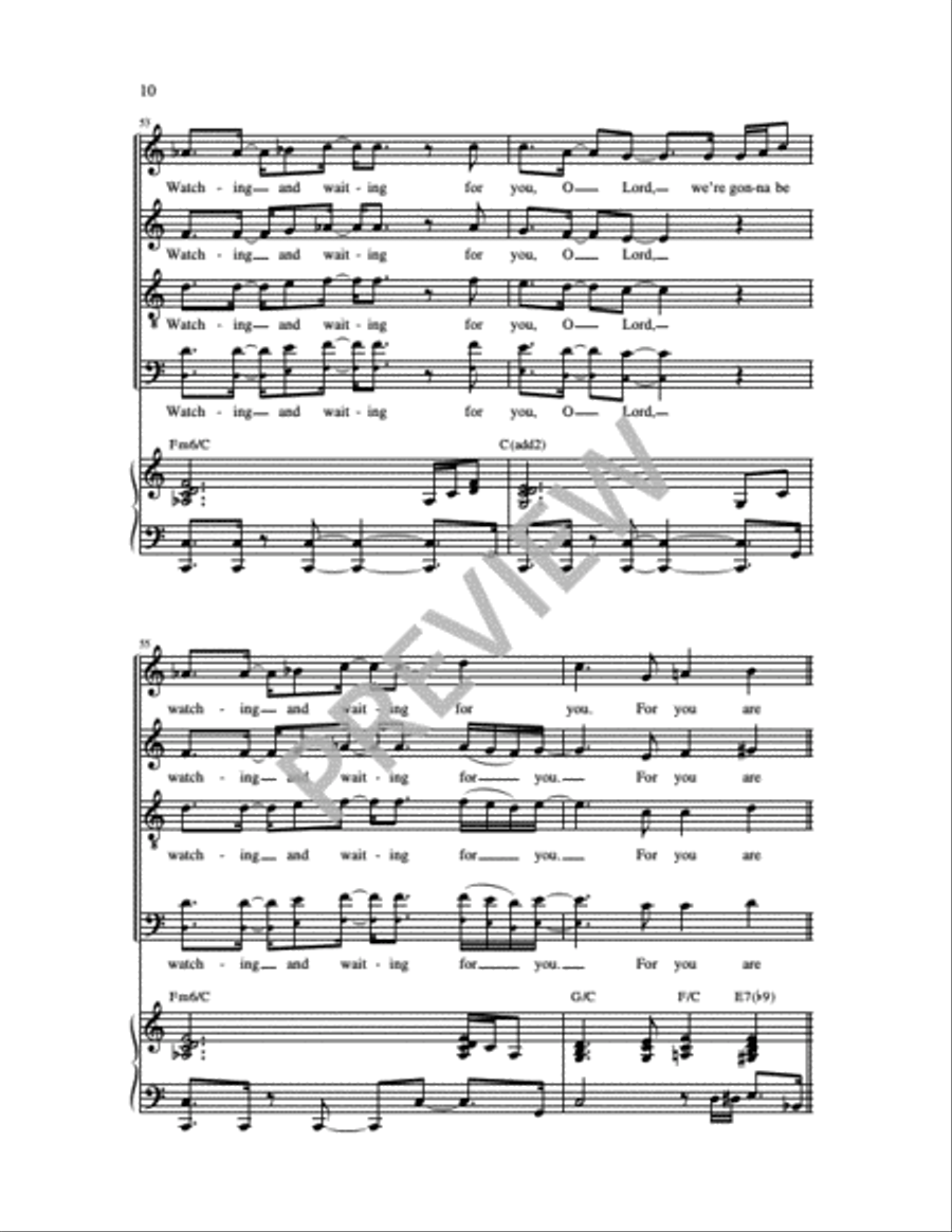 Emmanuel, Come to Set Us Free 4-Part scores gallery preview page 14