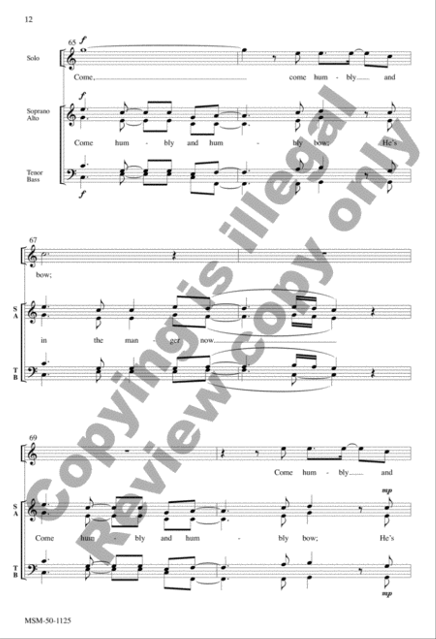 A King Is Born 4-Part scores gallery preview page 12