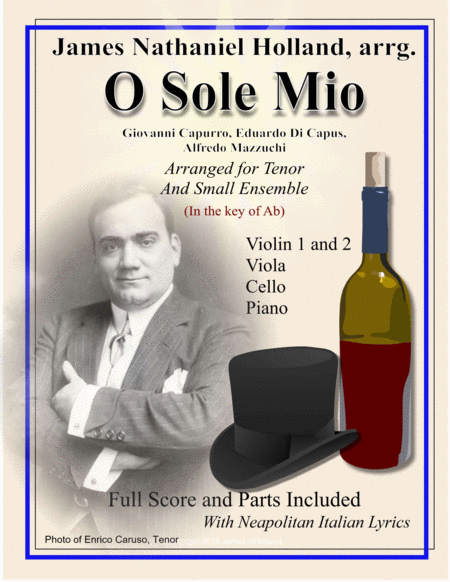 O Sole Mio Arranged for Tenor and Small Ensemble Key of Ab image number null