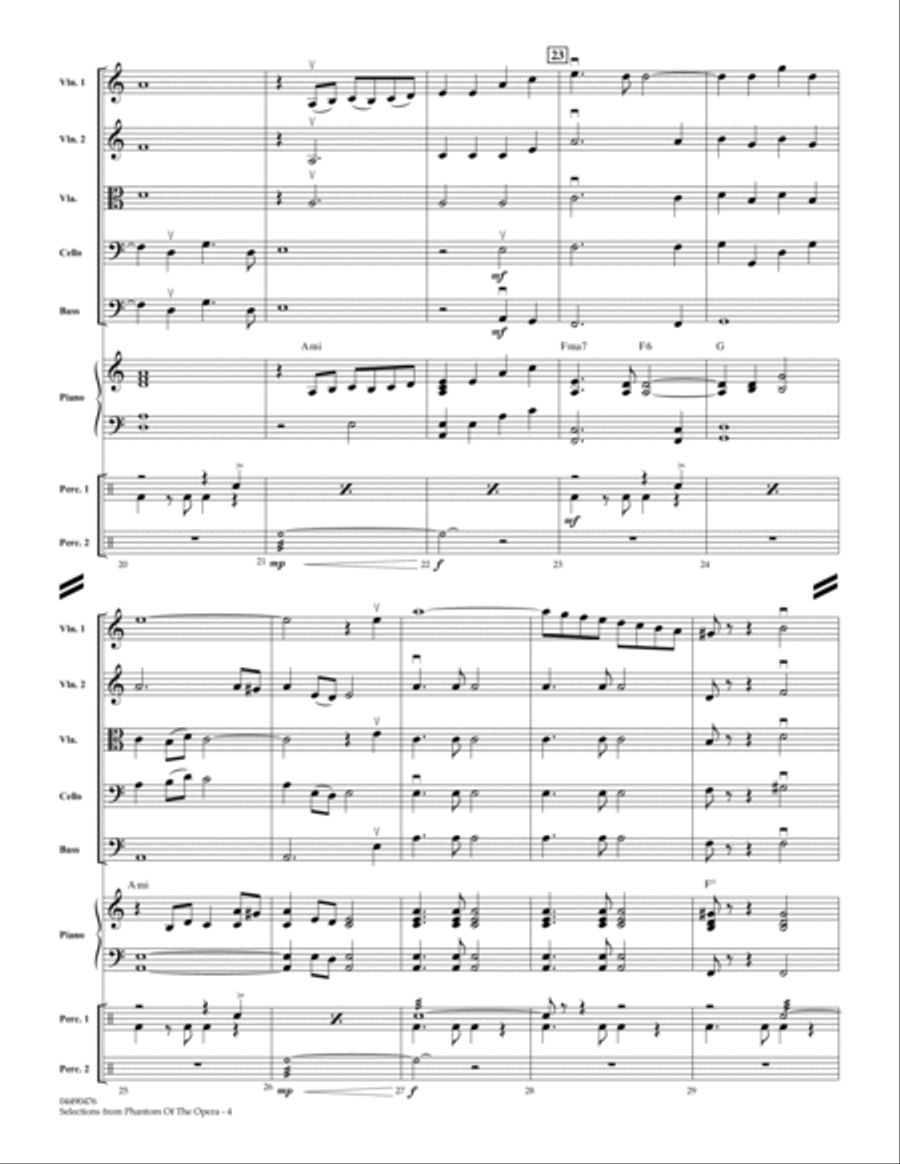 Selections from Phantom Of The Opera - Full Score Orchestra scores gallery preview page 4