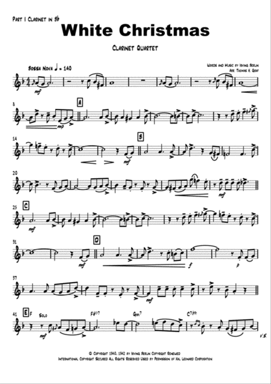 White Christmas Woodwind Ensemble scores gallery preview page 5