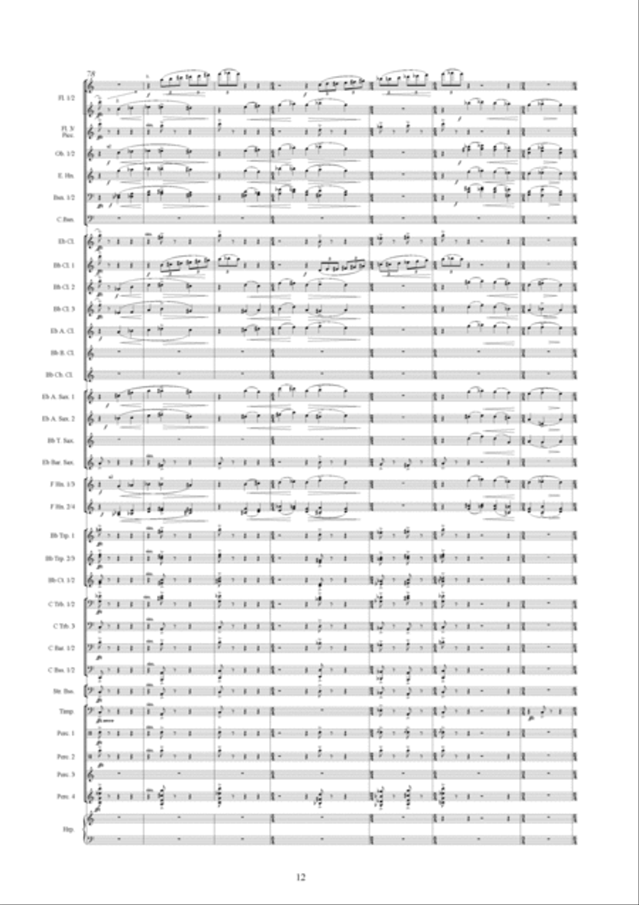 Symphonic Variations Concert Band scores gallery preview page 13