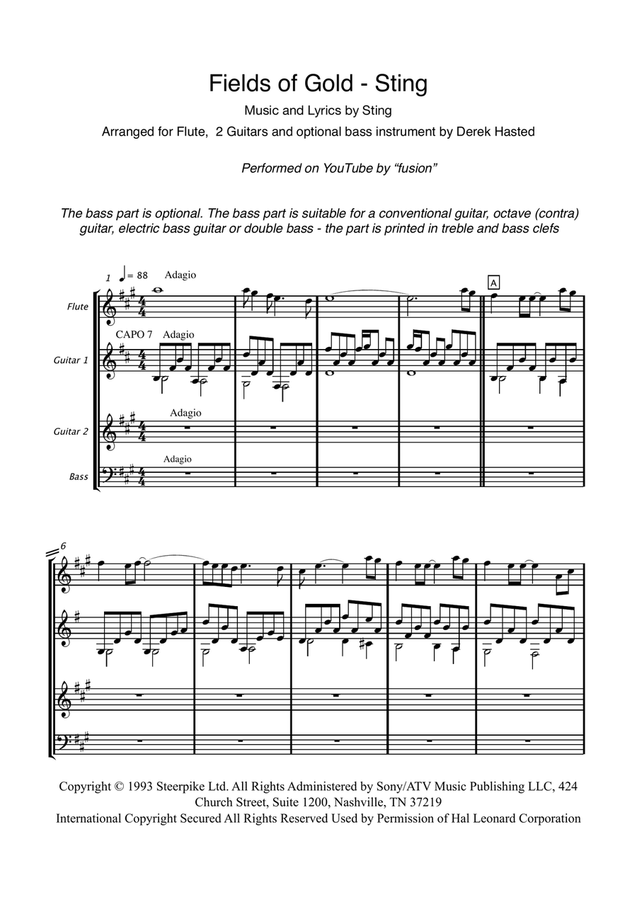 Fields Of Gold Flute scores gallery preview page 3