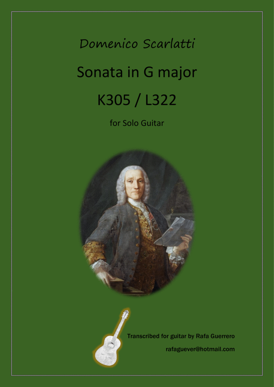 Sonata K305 / L322 Acoustic Guitar scores gallery preview page 1
