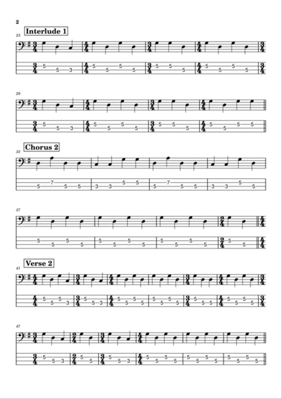 Ring Of Fire Guitar Tablature scores gallery preview page 2