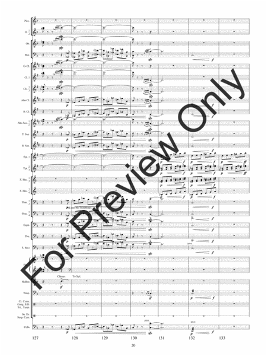 Festival Variations Concert Band scores gallery preview page 23