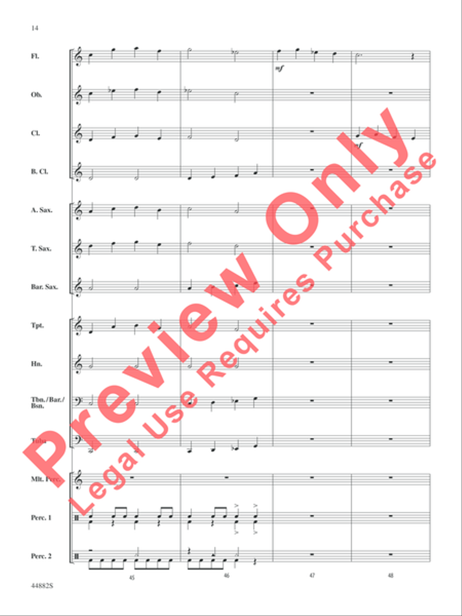 Chant de Noël Concert Band scores gallery preview page 14