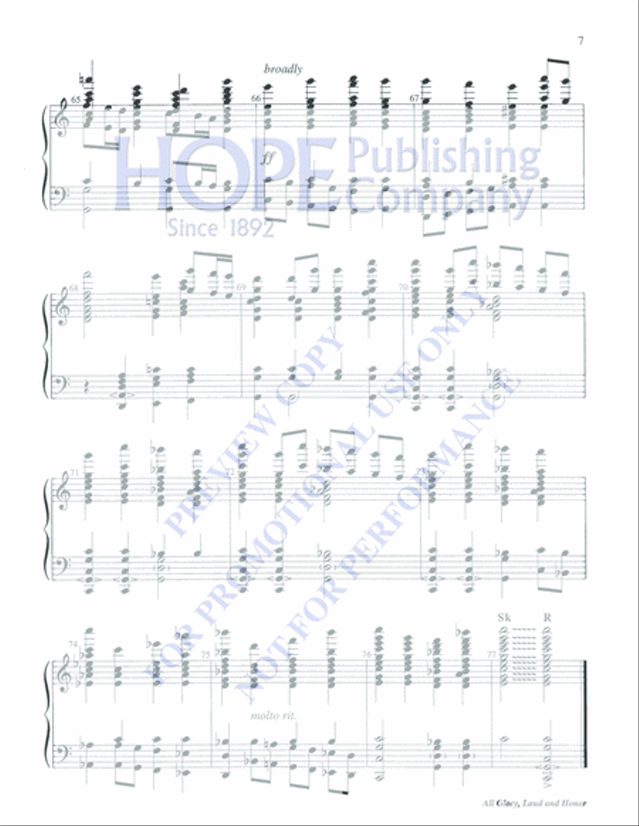 All Glory, Laud and Honor 5-Octaves scores gallery preview page 7