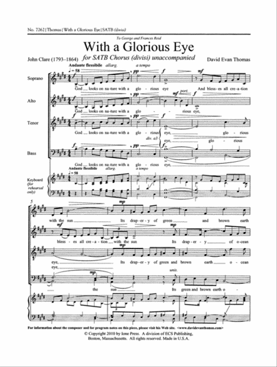 With a Glorious Eye Divisi scores gallery preview page 1