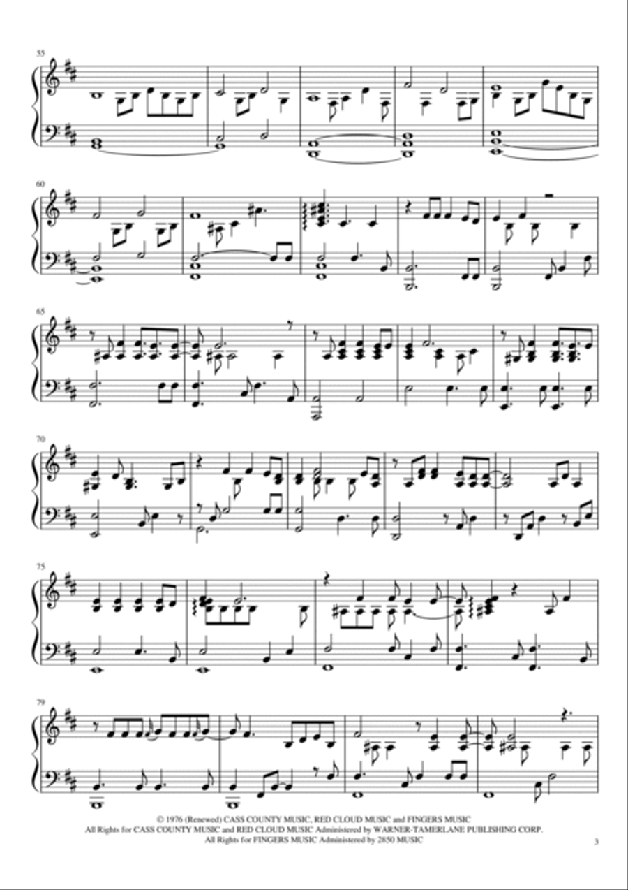 Hotel California Piano Solo scores gallery preview page 3