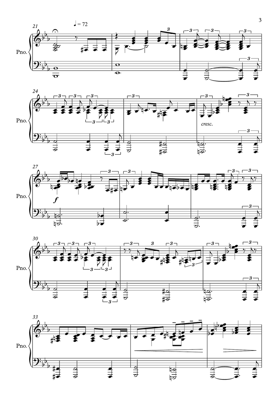 My Melancholy Blues My Melancholy Blues Piano Solo scores gallery preview page 3